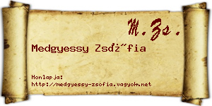 Medgyessy Zsófia névjegykártya